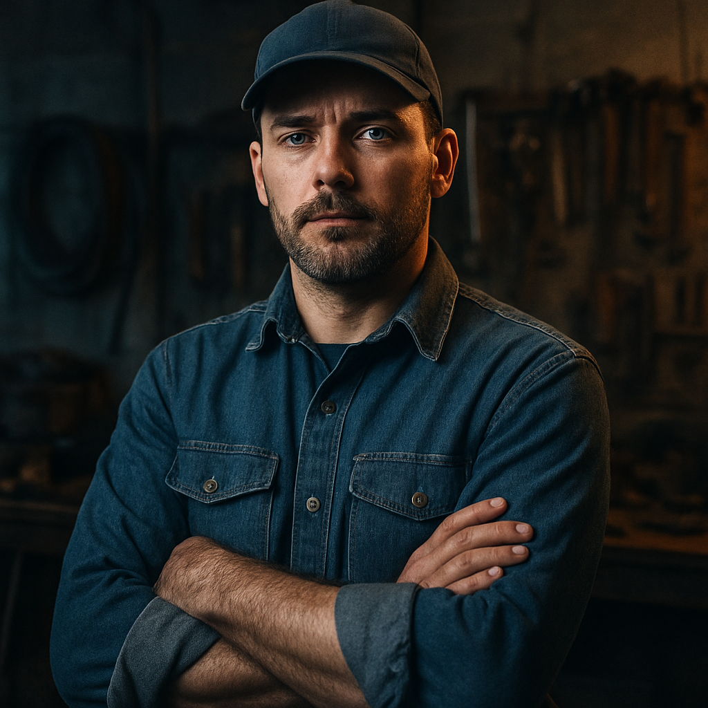 Portrait of a confident blue-collar tradesperson